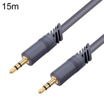 JINGHUA A240 3.5mm Male To Male Audio Cable Cell Phone Car Stereo Microphone Connection Wire, Size: 15m(Gray)