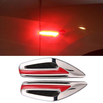 2pcs Car Fender Blade Dynamic Side Marker Lights 12V LED High Bright Daytime Running Lights(Red)