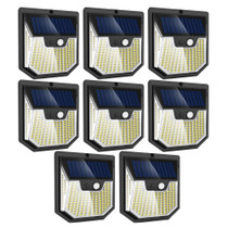 8pcs XY0159 159 LEDs Outdoor Solar Human Body Sensor Courtyard Wall Light