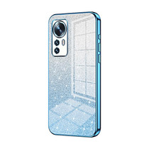 For Xiaomi 12 / 12X Gradient Glitter Powder Electroplated Phone Case(Blue)