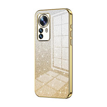 For Xiaomi 12 Pro / 12S Pro Gradient Glitter Powder Electroplated Phone Case(Gold)