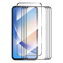 For Samsung Galaxy A35 5pcs ENKAY Hat-Prince Full Glue High Aluminum-silicon Tempered Glass Film