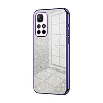For Xiaomi Redmi Note 11T 5G/Note 11S 5G Gradient Glitter Powder Electroplated Phone Case(Purple)