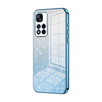 For Xiaomi Redmi Note 11 Pro+ 5G Gradient Glitter Powder Electroplated Phone Case(Blue)