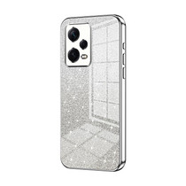 For Xiaomi Redmi Note 12 Pro+  Gradient Glitter Powder Electroplated Phone Case(Silver)