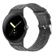 For Google Pixel Watch 2 / Pixel Watch Nylon Canvas Watch Band(Grey)