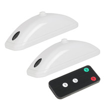 H901 2pcs Car Remote Pilot Light Warning Light Dual Flash Light (White)