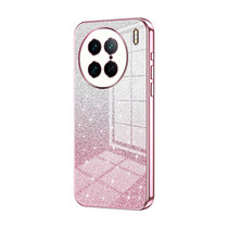 For vivo X90 Pro Gradient Glitter Powder Electroplated Phone Case(Pink)