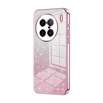 For vivo X90 Pro+ Gradient Glitter Powder Electroplated Phone Case(Pink)