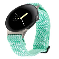 For Google Pixel Watch 2 / Pixel Watch Wave Braided Nylon Watch Band(Teal)