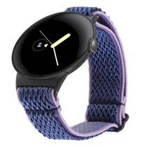 For Google Pixel Watch 2 / Pixel Watch Wave Braided Nylon Watch Band(Indigo Blue)