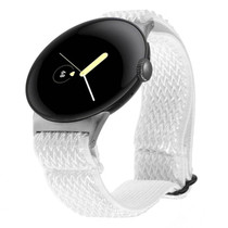 For Google Pixel Watch 2 / Pixel Watch Wave Braided Nylon Watch Band(White)
