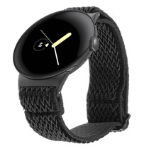 For Google Pixel Watch 2 / Pixel Watch Wave Braided Nylon Watch Band(Black)