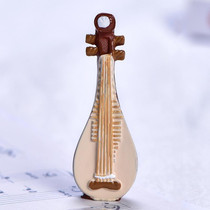 Micro Landscape Simulation Musical Instrument Resin Ornament Miniature Desktop Decoration, Style: No.7 Pipa