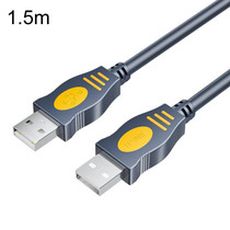 JINGHUA U110 USB2.0 Male To Male Cable Copper Data Cable With Magnetic Ring, Size: 1.5m(Gray)