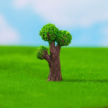 Micro-landscape Simulated Green Trees Flowers DIY Gardening Ecological Ornaments, Style: No. 3 Triple Tree