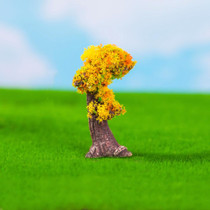 Micro-landscape Simulated Green Trees Flowers DIY Gardening Ecological Ornaments, Style: No. 2 Yellow Tree