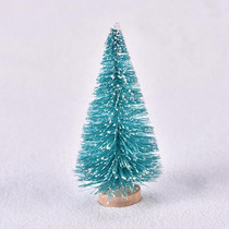 Christmas Tree Micro Landscape Accessories PVC Home Decoration Ornaments, Size: 9cm Wood-bottom Blue