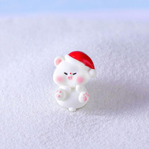 Christmas Cute Micro Landscape DIY Decorations Snowy Desktop Ornament, Style: No. 2 Lying Bear