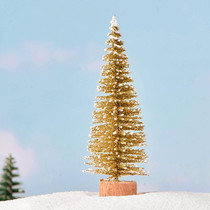 Christmas Tree Micro Landscape Accessories PVC Home Decoration Ornaments, Size: 7cm Golden