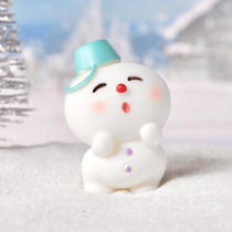 Christmas Lovely Micro Landscape Snow Ornament Decorative Accessories, Style: No.6 Happy Snowman