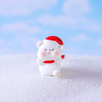 Christmas Cute Micro Landscape DIY Decorations Snowy Desktop Ornament, Style: No.3 Walking Bear