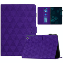 For Amazon Kindle HD10 2021 Diamond Texture Embossed Leather Smart Tablet Case(Purple)