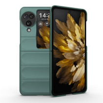 For OPPO Find N3 Flip Magic Shield Fold PC Shockproof Phone Case(Dark Green)