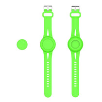 For AirTag Watch Strap Tracker Silicone Protective Case Anti-lost Device Cover, Color: Luminous Green