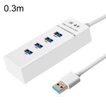 JINGHUA N606A USB3.0 Splitter One To Four Computer HUB Docking Station Connector, Size: 0.3m(White)