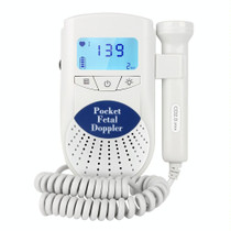 FD-100 Digital Fetal Doppler Ultrasound Sound Baby Heartbeat Detector Monitor LED Digital Stethoscope, Chinese Version (Blue)