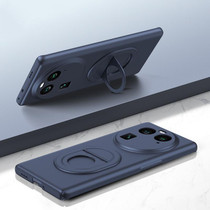 For OPPO Find X6 Magsafe Hidden Fold Holder Full Coverage Shockproof Phone Case(Blue)