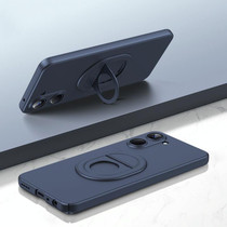 For Realme 10 Magsafe Hidden Fold Holder Full Coverage Shockproof Phone Case(Blue)