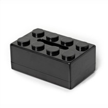 Multifunctional Cartoon Building Block Tissue Storage Box Living Room Coffee Table Decorations, Color: Black