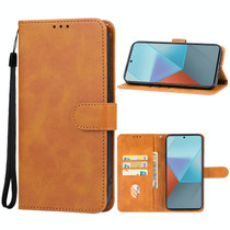 For Xiaomi Redmi Note 13 Pro 4G Leather Phone Case(Brown)