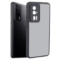 For Xiaomi Redmi K60 Fine Pore Matte Black TPU + PC Phone Case