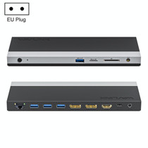 WAVLINK WL-UMD01 USB3.0 Splitter Docking Station Gigabit Ethernet / DP / HD Cable Converter(EU Plug)