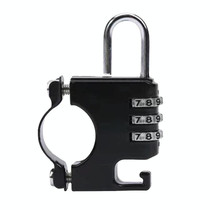 Motorcycle Helmet Anti-Theft Lock Fixed Helmet Combination Padlock, Color: Black