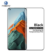 For Xiaomi Mi 11 Pro PINWUYO 9H 3D Hot Bending Tempered Glass Film(Black)