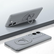 For vivo S17 Pro Magsafe Hidden Fold Holder Full Coverage Shockproof Phone Case(Grey)