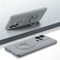 For vivo iQOO 11 Magsafe Hidden Fold Holder Full Coverage Shockproof Phone Case(Grey)