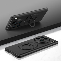 For vivo X90 Pro+ Magsafe Hidden Fold Holder Full Coverage Shockproof Phone Case(Black)