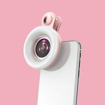 Mobile Phone Macro Lens Beauty Makeup Selfie Light(Pink)