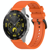 For Xiaomi Haylou RS4 LS12 22mm Textured Silicone Solid Color Watch Band(Orange)