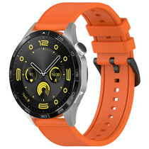 For Xiaomi Haylou GST LS09B 22mm Textured Silicone Solid Color Watch Band(Orange)