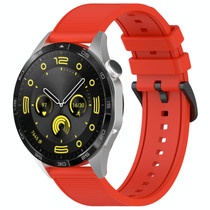 For Huawei Watch GT4 46mm 22mm Textured Silicone Solid Color Watch Band(Red)