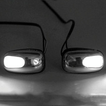 Car Wiper Sprayer Spray Decorative Lamp LED Hood Spray Lights(White)