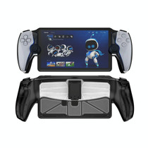 For Sony PlayStation Portal  TPU + PC Game Console Protective Case with Holder(Black)