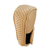 Universal Car PU + Ice Silk Gear Shift Knob Protective Cover (Beige)