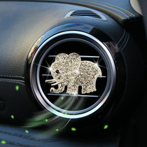 Metal Rhinestone Elephant Car Air Vent Aromatherapy Clip(Silver)